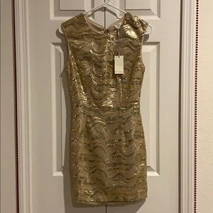Gold Sequin Party Dress